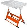 VEVOR Welding Table 30" x 20", 400lbs Load Capacity Steel Welding Workbench Table on Wheels, Folding Work Bench with Three 1.1" Slot, 3 Tilt Angles