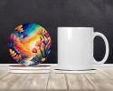 Colorful Freesia Large Sandstone Coasters Pack of 4 Absorbent Round Coasters Decor Gifts for Men or Women, 4 in, Multicolor