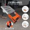 VEVOR Welding Table 30" x 20", 400lbs Load Capacity Steel Welding Workbench Table on Wheels, Folding Work Bench with Three 1.1" Slot, 3 Tilt Angles